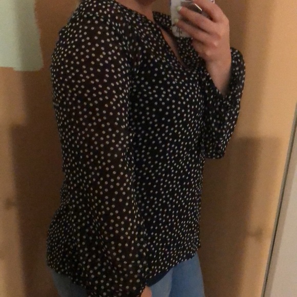 Chico’s Sheer polka dot dress top - Picture 4 of 7